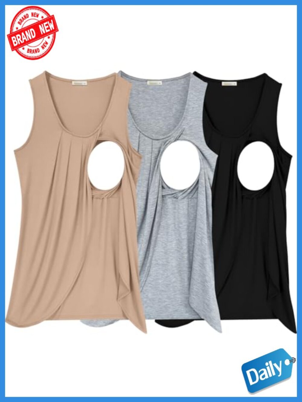 Maternity Nursing Tank Top Sleeveless Comfy Breastfeeding